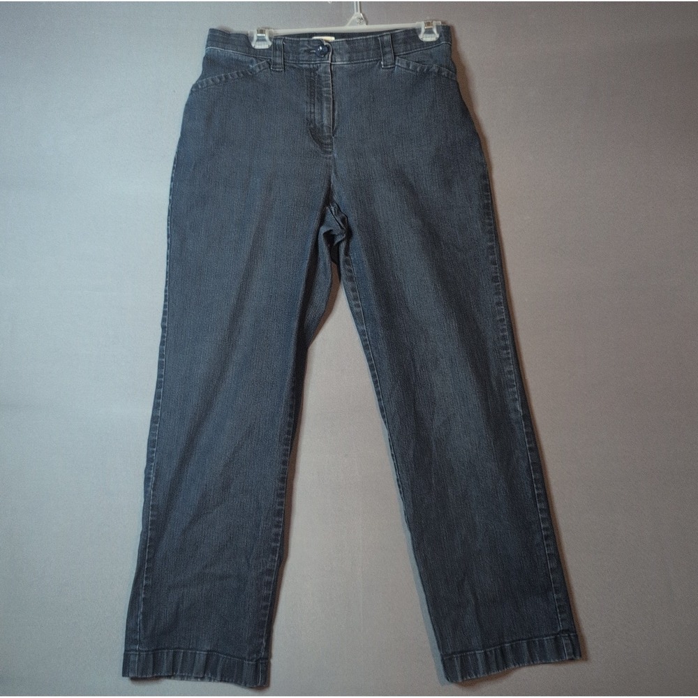 LL Bean Jeans Classic Fit Womens Dark Wash Straight Leg High rise Size 10